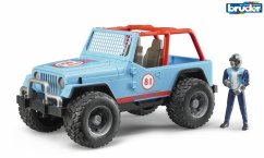 Bruder 2541 Racing Jeep Cross modrý s pretekárom
