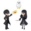 HARRY POTTER CONFEZIONE TRIPLA DI AMICI HARRY, CHO E HEDWIG