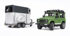 Bruder 2592 Land Rover s přepravníkem na koně+kůň