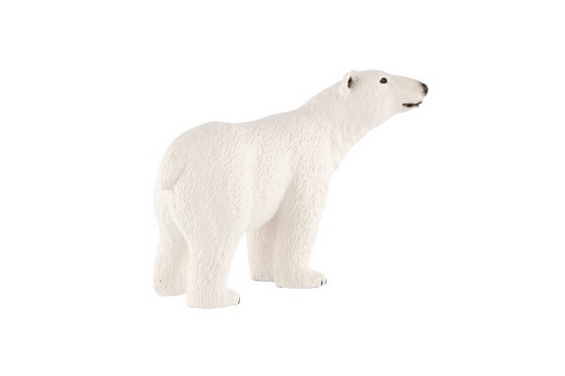 Ours polaire en plastique zoqué 10cm dans un sac