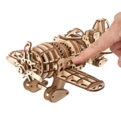 Drewniane puzzle mechaniczne Ugears 3D Samolot Mad Hornet