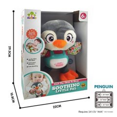 Pinguin de pluș cu lumină/muzică