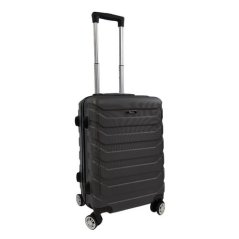 Bavy Cestovní kufr skořepinový 20" Ribs Dark grey
