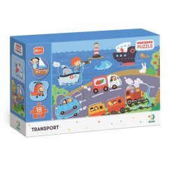 TM Toys DODO Puzzle s tříděním obrázků Transport 18 dílků