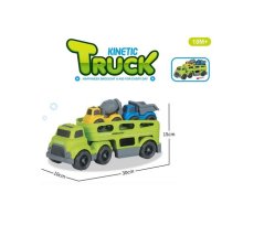 Ensemble camion avec voitures vertes