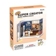 RoboTime 3D dřevěná skládačka Miniatura domečku mini Pekárna