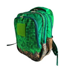 PIXIE CREW Plecak młodzieżowy, zielony, Mine&Craft 100 pikseli