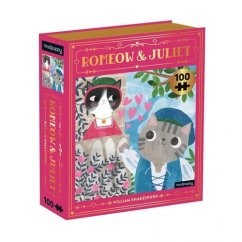 Mudpuppy Puzzle Romeow & Juliet Bookish Cats 100 piese