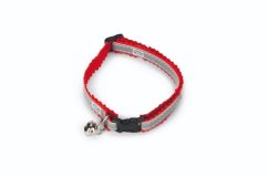 Beeztees Obojek pro kočky reflexní šedý/červený