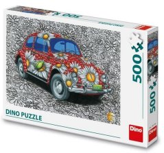 Dino Puzzle Pictat VW Beetle 500 piese