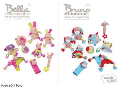 Bigjigs Detská textilná hračka - králik Bella s hryzátkom