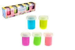 Plastelína/modelína s glitry 5x56g v kelímku v krabičce