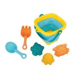 Jeu de sable coloré avec seau pliant