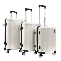 Bavy Cestovní kufr skořepinový Stripes White - set 3 ks