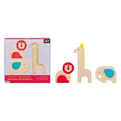 Petit Collage Set Ménagerie musicale avec instruments en bois 3pcs