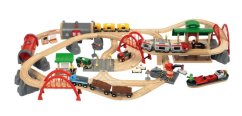 Brio 33052 Set de trenulețe Deluxe cu sunete și lumini, în cutie de plastic