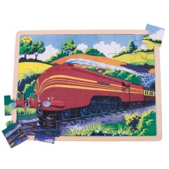 Bigjigs Toys Casse-tête en bois Train historique Duchesse de Hamilton 35 pièces