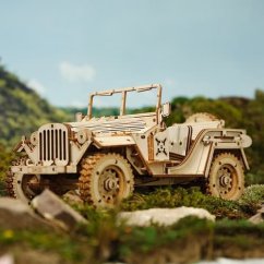 RoboTime puzzle 3D en bois Jeep militaire