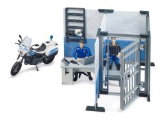 Bruder 62732 BWORLD Policajná stanica s policajtom, zločincom a motorkou