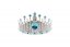Set de frumusețe coroană din plastic, colier, cercei pe card