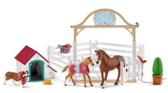 Schleich 42458 Chevaux invités, Hannah avec la femelle Ruby