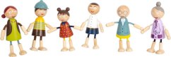 Malé drevené figúrky na nohách Family