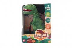 Plyšový T-Rex zvuk 38 cm zelený
