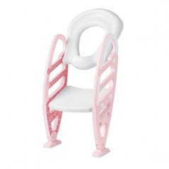 Toaletné sedadlo s ružovým sedadlom