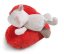 NICI peluche Love Cat carino sdraiato, cuore, 13cm