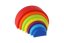 Torre/Pirámide Rainbow colorido puzzle apilable 7pcs plástico en caja 8x15x5cm 18m+