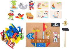 Petit pied en bois Jeu créatif Pirates