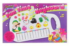 Bílé piánko se zvířátky