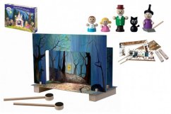 Mágneses színház mézeskalács ház fa dobozban 33x23x3,5cm