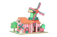 Puzzle 3D din lemn Woodcraft Tulip Ranch