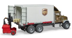 Bruder 2828 Logistic Mack Granite UPS logisztika, tartozékokkal