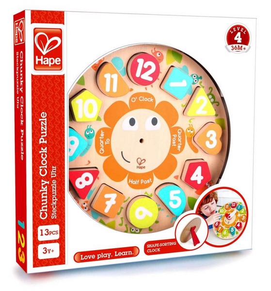 Horloge puzzle pour enfants de Hape