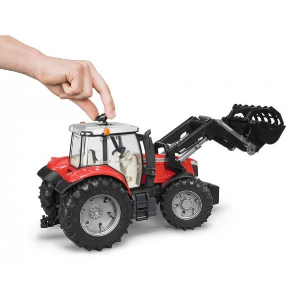 Bruder 3047 Traktor MASSEY FERGUSON + čelní nakladač