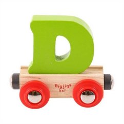 Bigjigs Rail Wagon Voie ferrée en bois - Lettre D