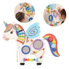 Jeu mural en bois - licorne