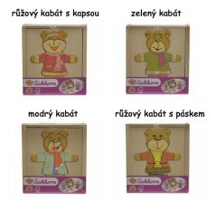 Dřevěná skládačka medvídek