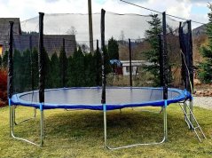 Trampolína 500 cm + ochranná síť + žebřík