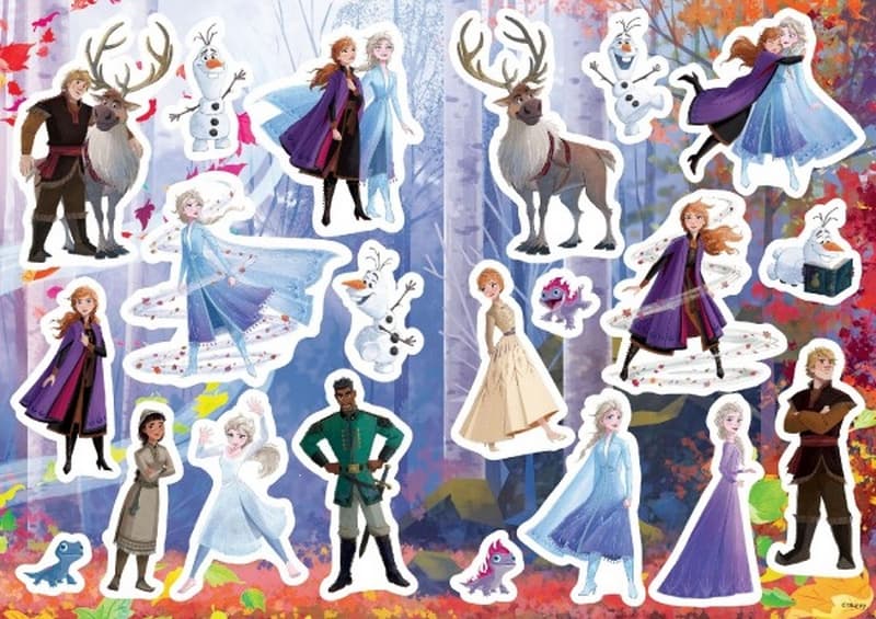 Livre de coloriage avec autocollants Ice Kingdom/Frozen A4