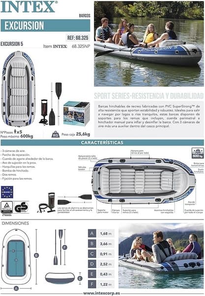 Intex 68325 Csónak Excursion 5