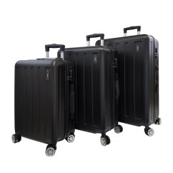 Bavy Valiză de călătorie cu carcasă rigidă Stripes Black - set de 3 bucăți
