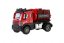 Mașină de pompieri cu cisternă din plastic 12cm retractabil în cutie 17x12x8cm