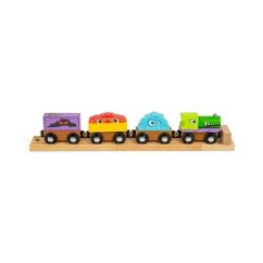 Bigjigs Rail Fa vonat Szörnyecskék