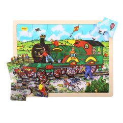 Bigjigs Toys Puzzle Train en bois 24 pièces