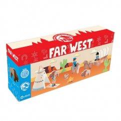Jeujura Figurines en bois pour kits Far West 14 pièces