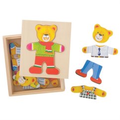 Bigjigs Toys Mr Bear öltöztető puzzle