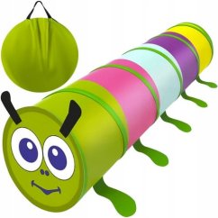 Dětský prolézací tunel Housenka 165 cm, barevná